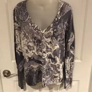 T Tahari Womens Sz Large V Neck Sweater